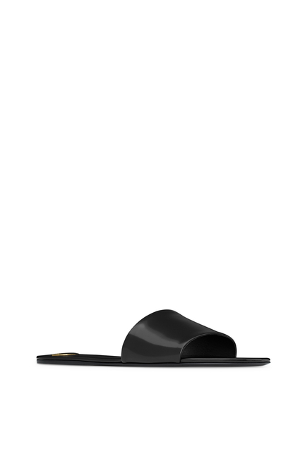 Carlyle Flat Leather Slides